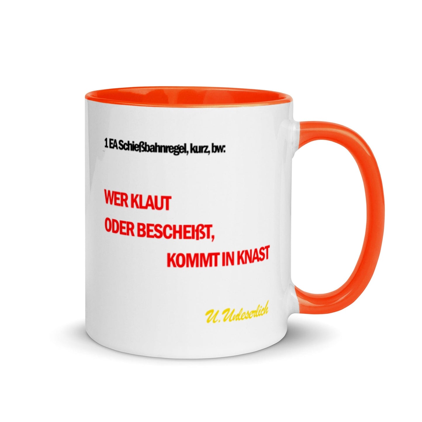 Tassenkarte Schießbahn, privat beschafft TaraTAC Orange