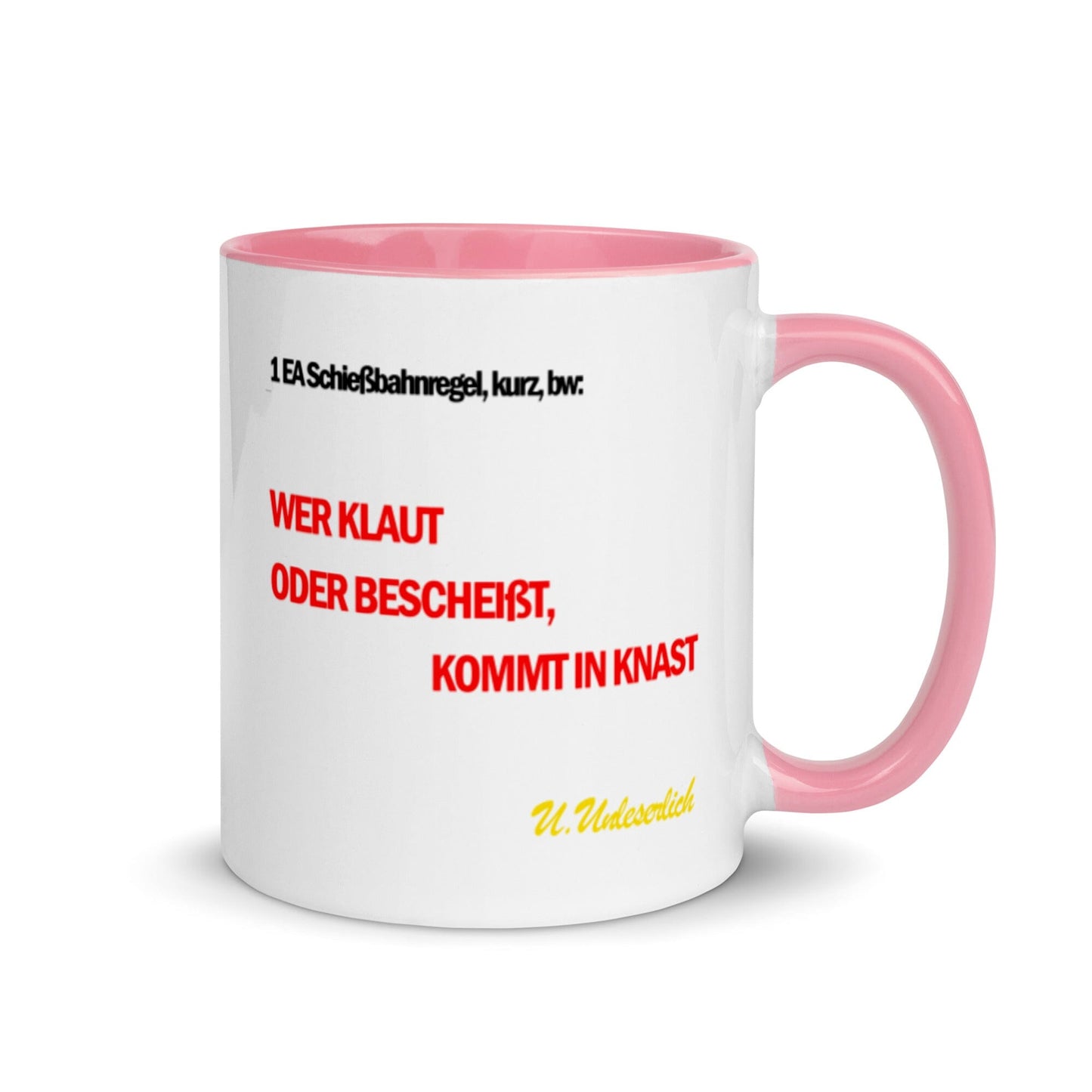 Tassenkarte Schießbahn, privat beschafft TaraTAC Pink
