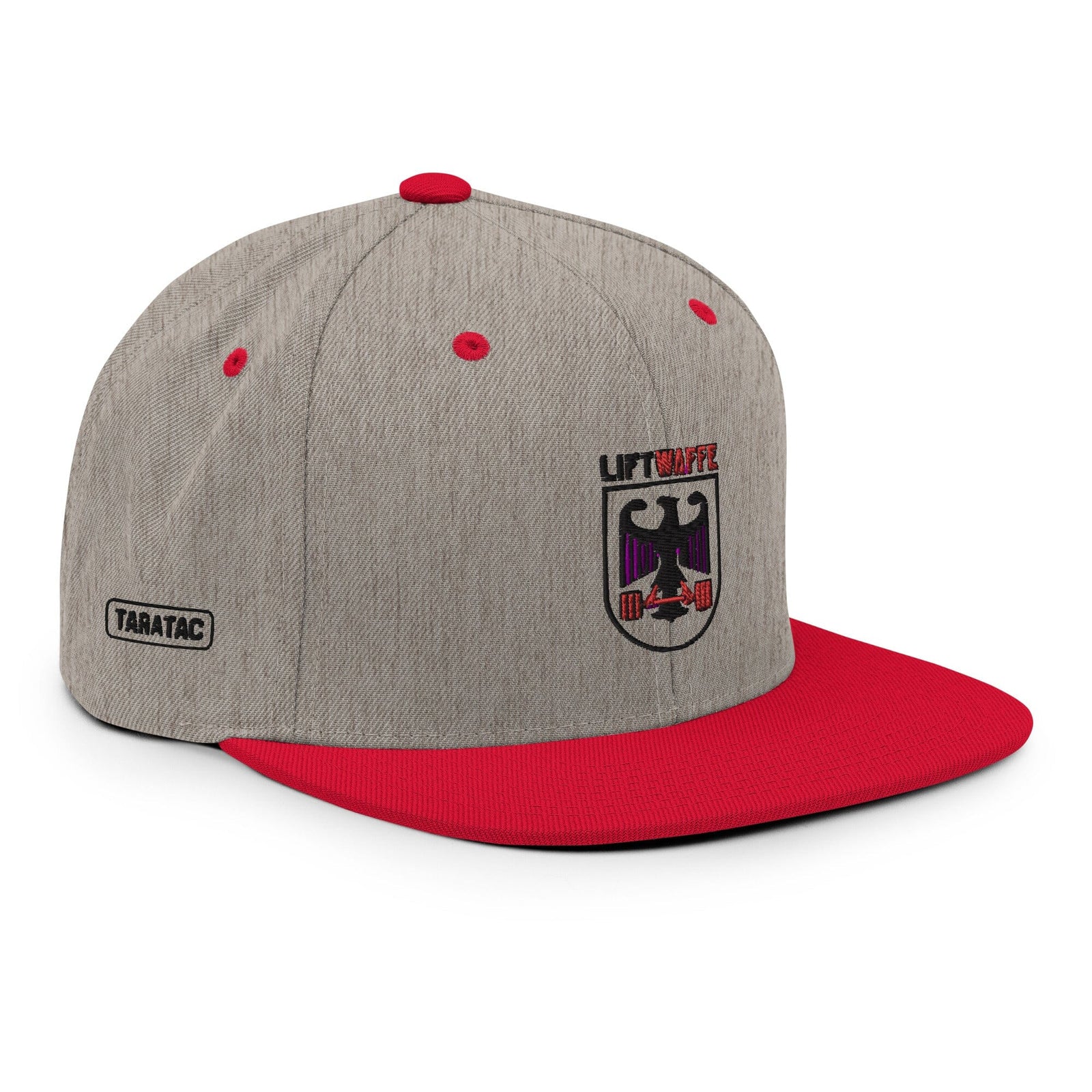 LIFTWAFFE Snapback, Erstausführung, privat beschafft TaraTAC Heather Grau/ Rot 