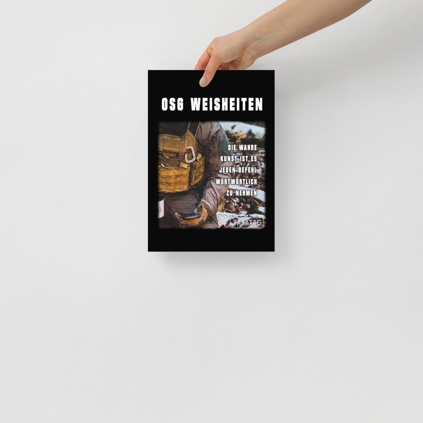 OSG Weisheiten, Poster, elfte Ausführung, privat beschafft TaraTAC 21×30 cm 