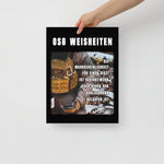 OSG Weisheiten Poster, Erstausführung, privat beschafft TaraTAC 30×40 cm 