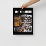 OSG Weisheiten, Poster, zweite Ausführung, privat beschafft TaraTAC 30×40 cm 