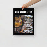 OSG Weisheiten, Poster, dritte Ausführung, privat beschafft TaraTAC 30×40 cm 