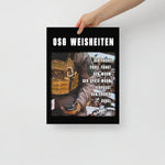 OSG Weisheiten, Poster, sechste Ausführung, privat beschafft TaraTAC 30×40 cm 