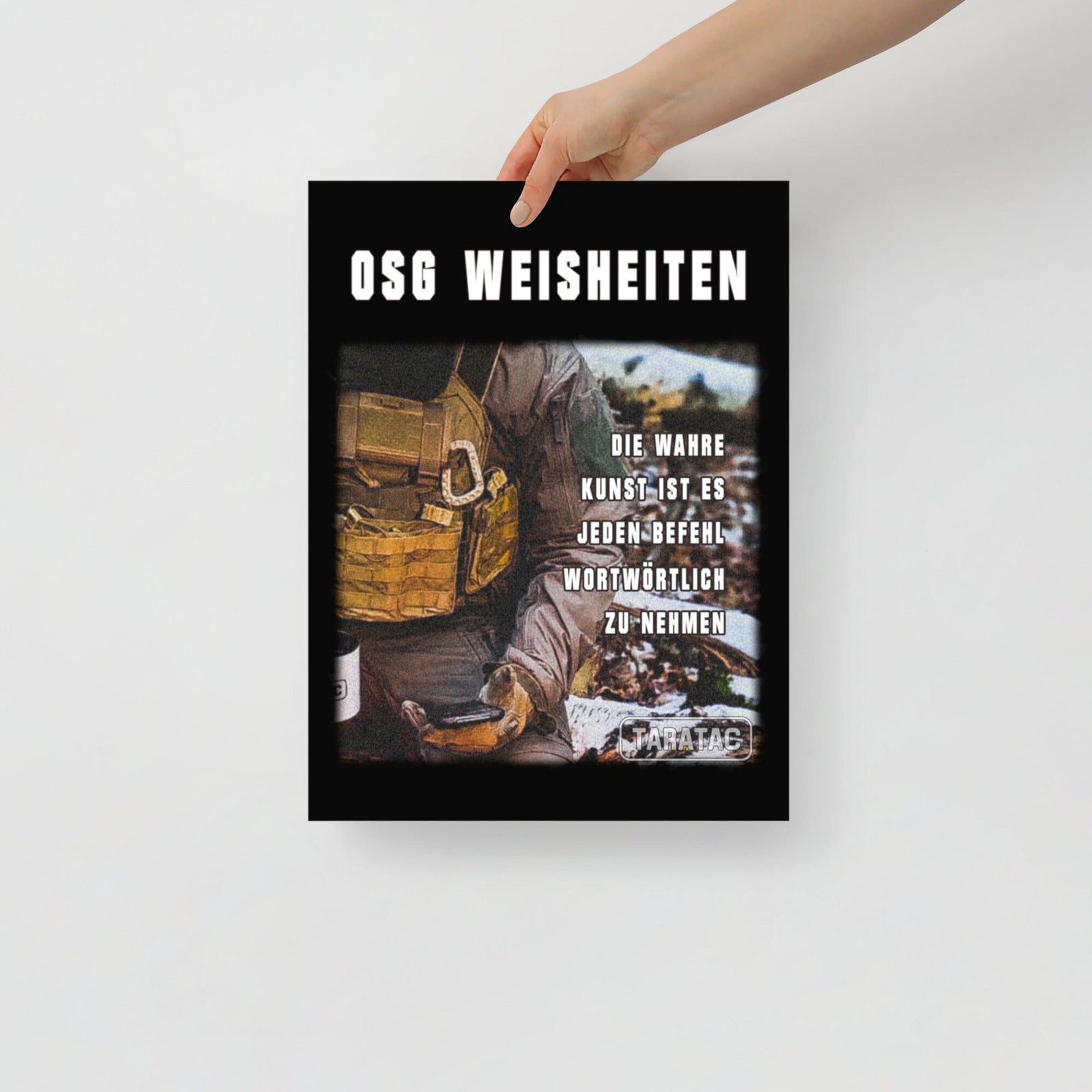OSG Weisheiten, Poster, elfte Ausführung, privat beschafft TaraTAC 30×40 cm 