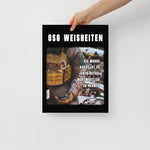 OSG Weisheiten, Poster, elfte Ausführung, privat beschafft TaraTAC 30×40 cm 
