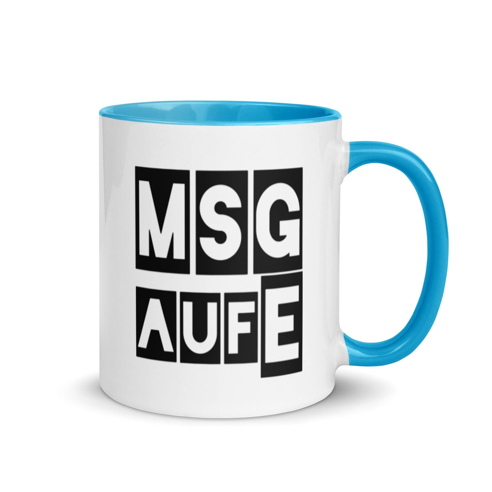 MSGaufE Tasse, zweite Ausführung, privat beschafft TaraTAC Blau 