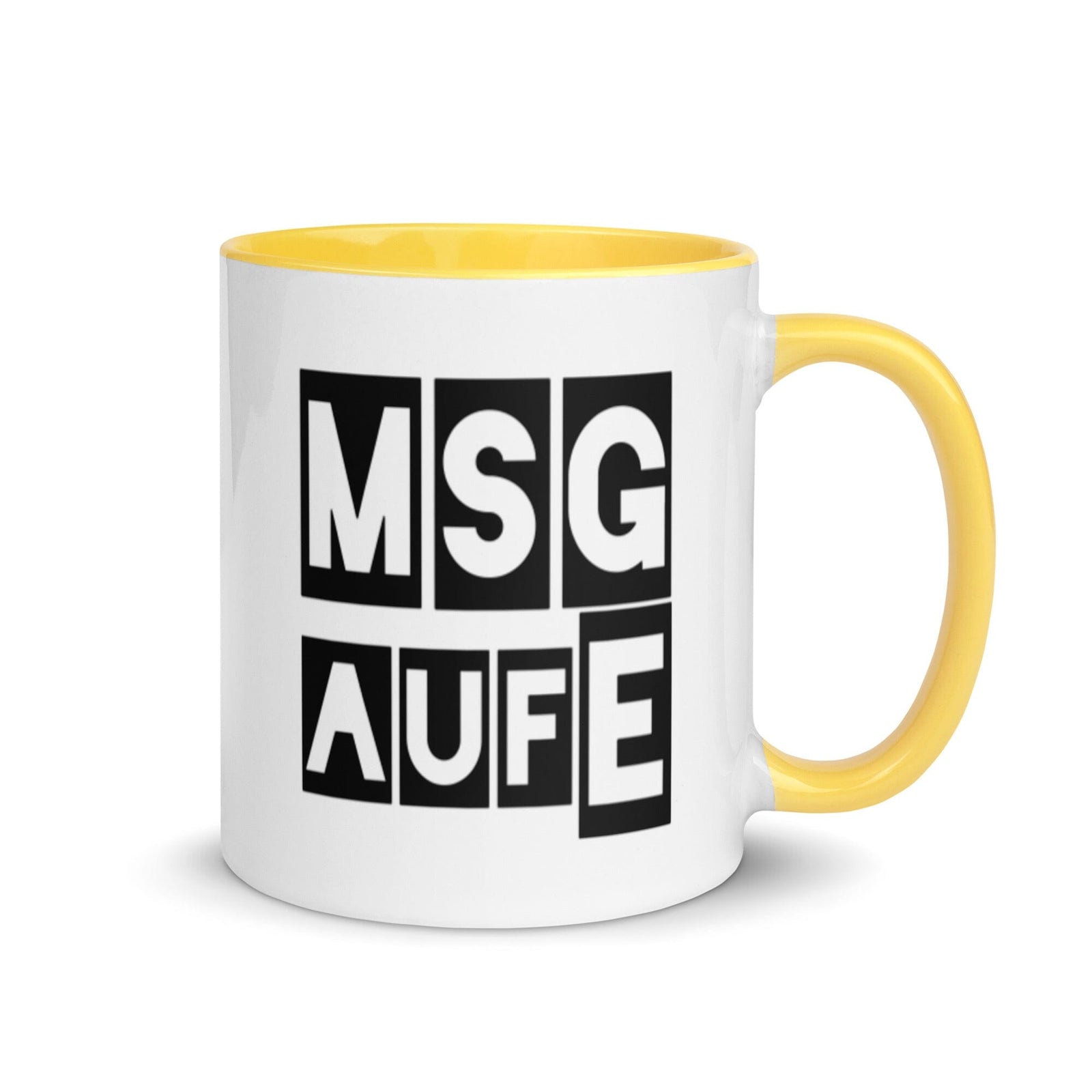 MSGaufE Tasse, zweite Ausführung, privat beschafft TaraTAC Gelb 